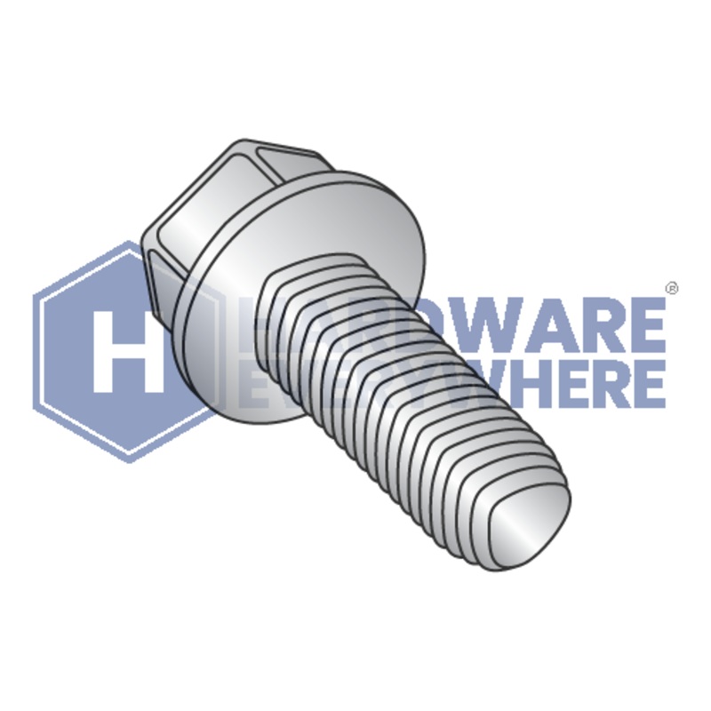 6-32 X 1/4 Thread Forming Screws / Unslotted / Hex Washer Head / 18-8 Stainless / Plain / Taptite Alternate