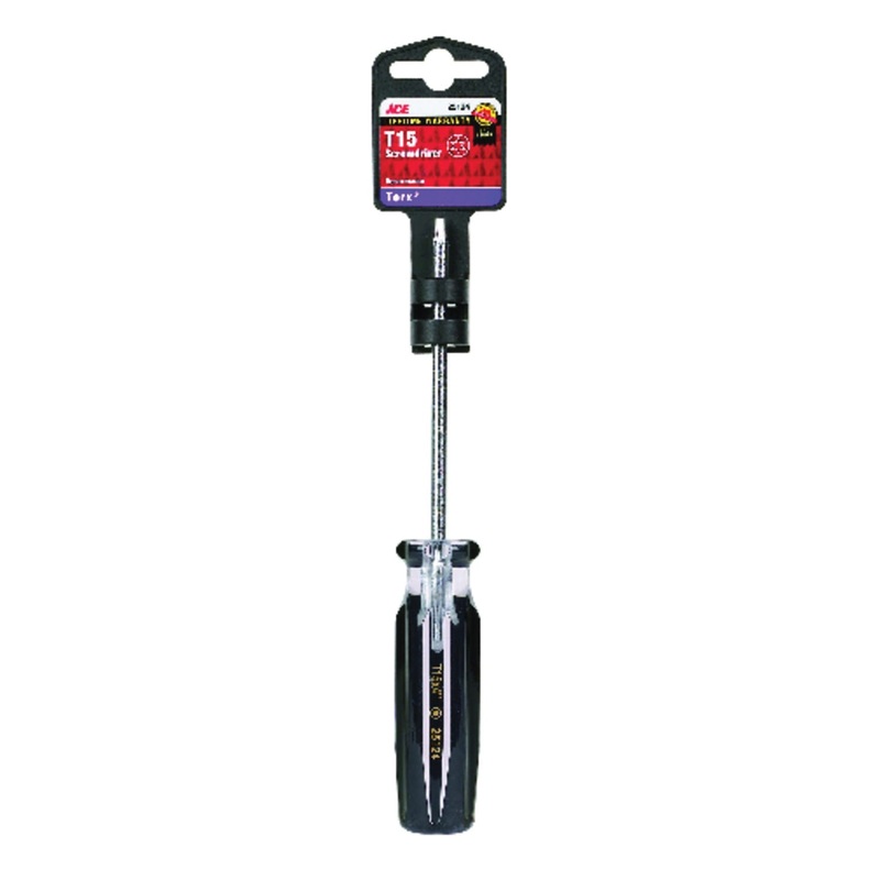 ACE 25124AHT Screwdriver, Torx Point, T15 Point, Comfort Grip Handle