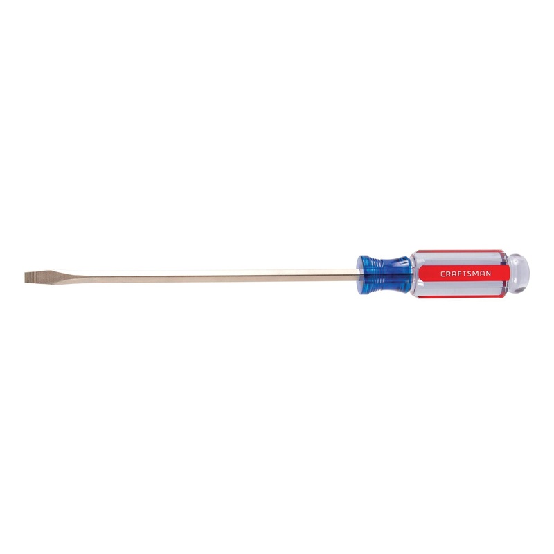 Craftsman CMHT65016 Screwdriver, Slotted Point, 1/4 in Point, 12.3 in OAL