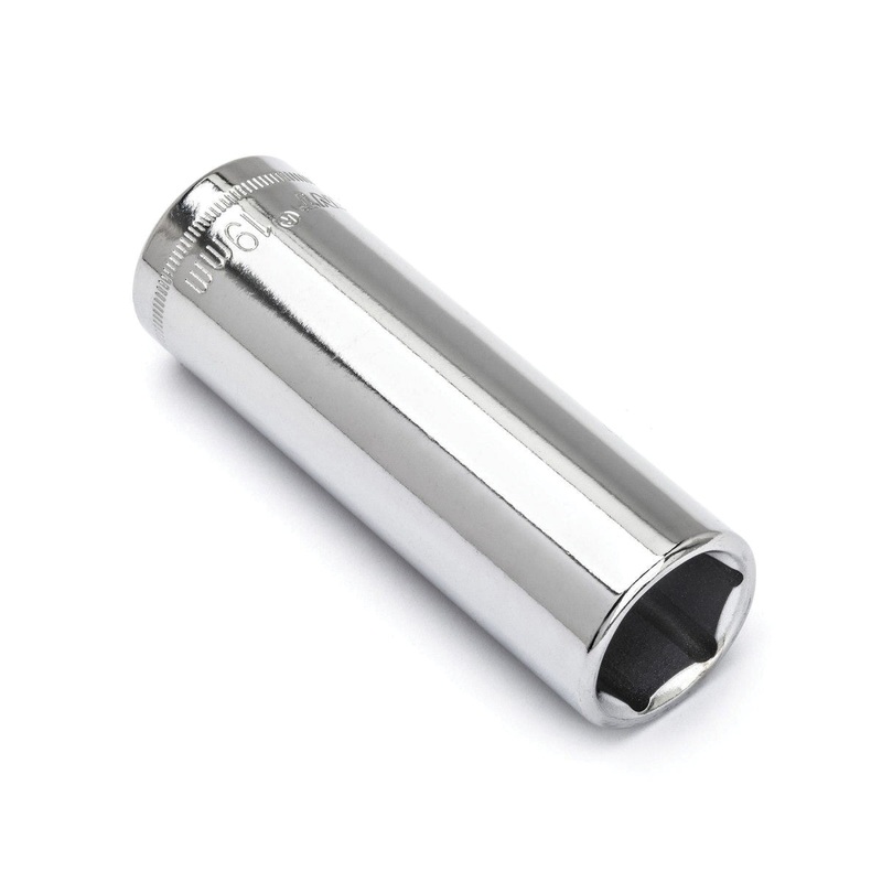 CRESCENT CDDS78N Socket, System of Measurement: Metric, Deep Length, 19 mm Socket, 1/2 in Drive, 6-Point