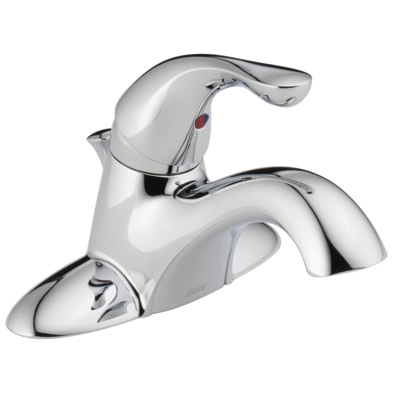 DELTA Classic 520-DST Bathroom Faucet, 1-Handle, Deck, Centerset, Pop-Up, Polished Chrome