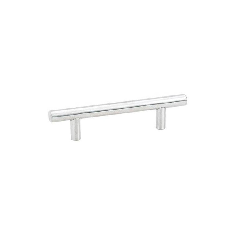 EMTEK S62004SS Bar Cabinet Pull, 6-1/2 in L Handle, 1-1/4 in Projection, Stainless Steel, Brushed Stainless Steel