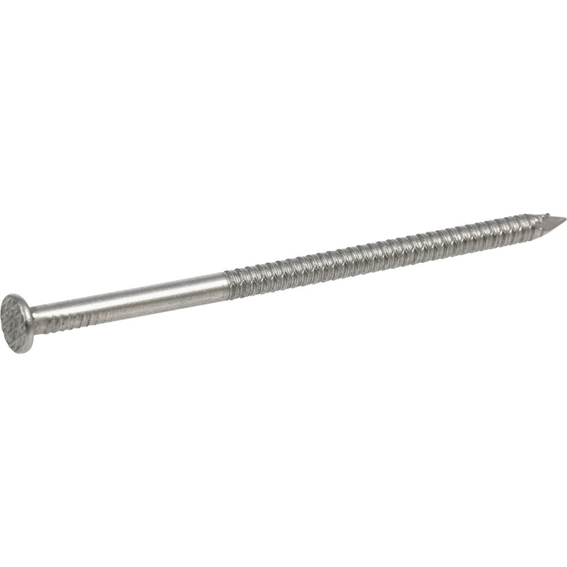 Fas-n-Tite 461545 Exterior Common Nail, 2-1/2 in L, 8d Penny, Flat Head, 10 ga Gauge, Stainless Steel, Passivated