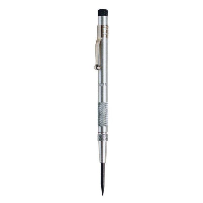 General 87 Pocket Automatic Center Punch, 0.058 in Point, Steel Point, 5-3/4 in OAL