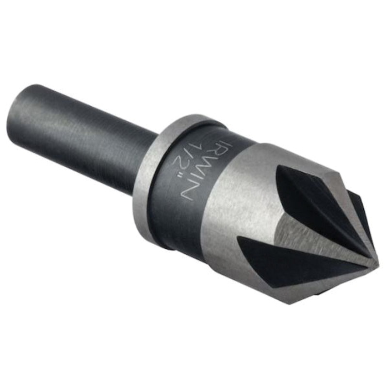 IRWIN 1882789 Tapered Countersink Replacement Bit, #10 Drill Bit, 82 deg Countersink, Round Shank, 5 -Flute