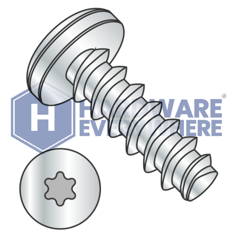 M4 X 20 Thread Forming Screws / Torx / Pan Head / Steel / Zinc / Plastite (Blunt Tip) Alternate 48-2