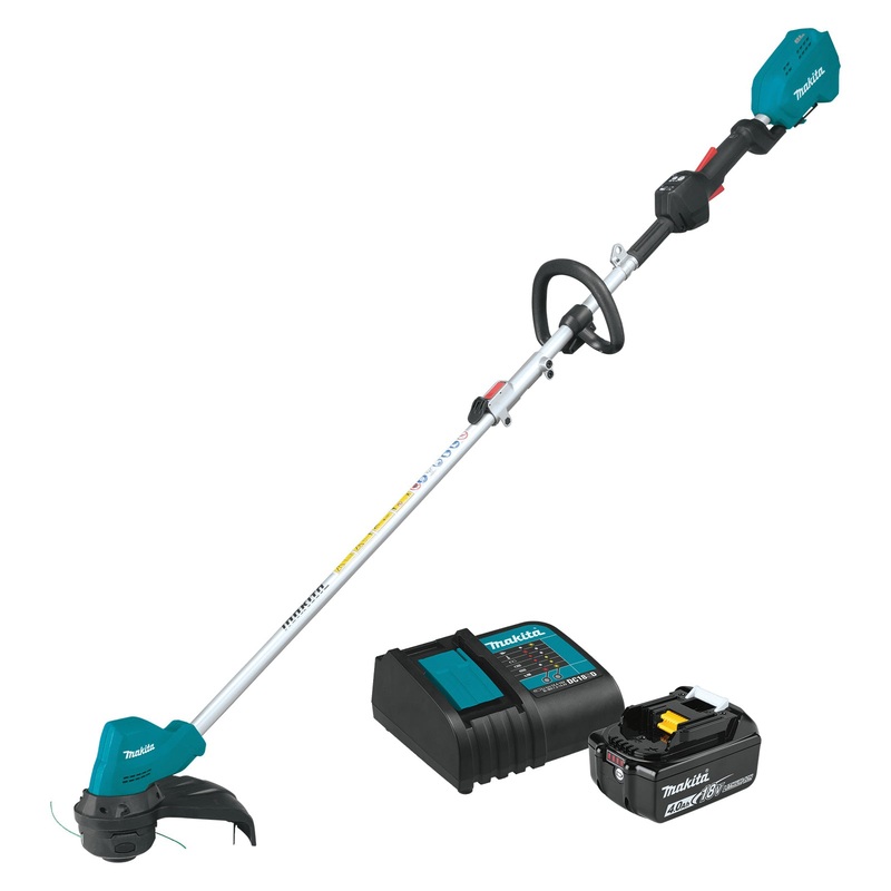 Makita XRU12SM1 Cordless String Trimmer Kit, 12 in W Cutting, 0.08 in, 0.095 in Dia Line, 18 V, Lithium-Ion Battery