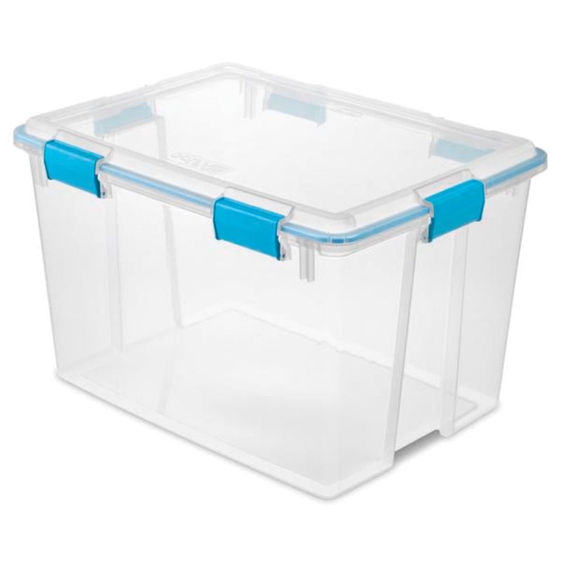 Sterilite 19384304 Gasket Box, 80 qt Capacity, 24 in L, 18 in W, 15-1/4 in H, Blue Aquarium