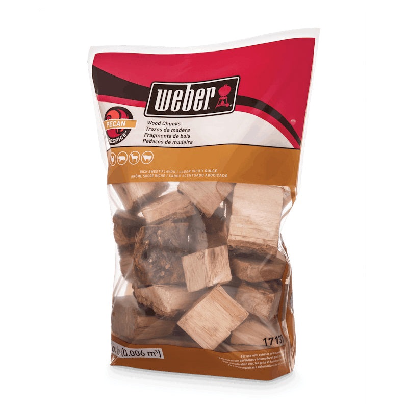 Weber 17137 Wood Chunk, Pecan Flavor, Wood, 350 cu-in, Bag
