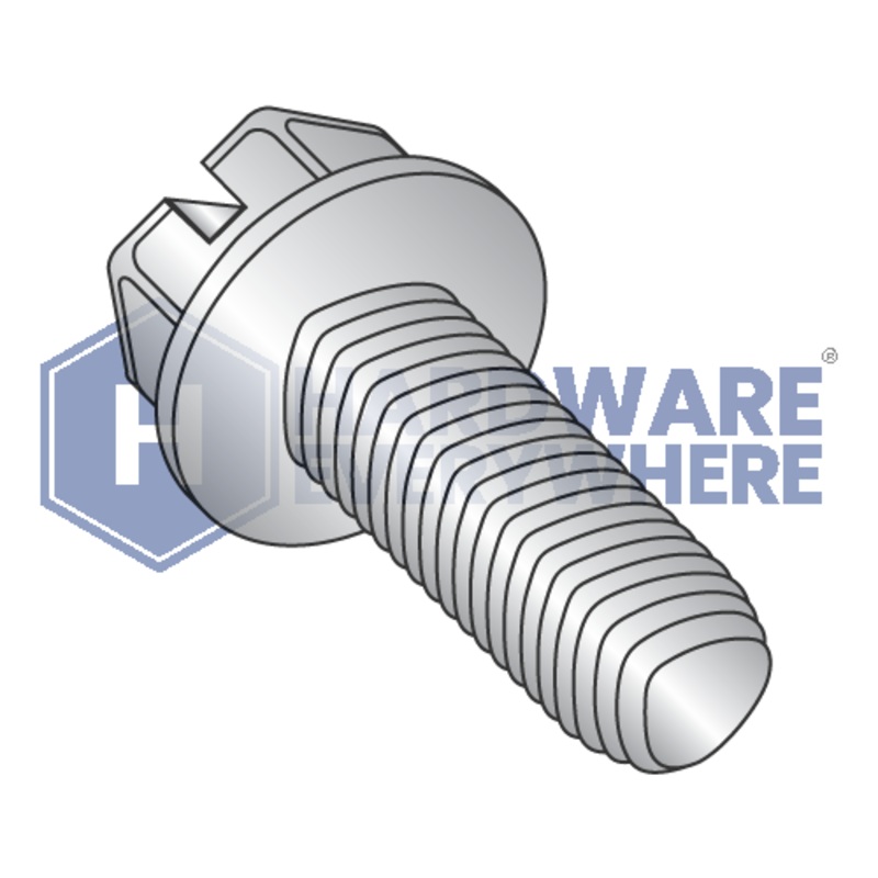 6-32 X 1/4 Thread Forming Screws / Slotted / Hex Washer Head / 410 Stainless / Plain / Taptite Alternate