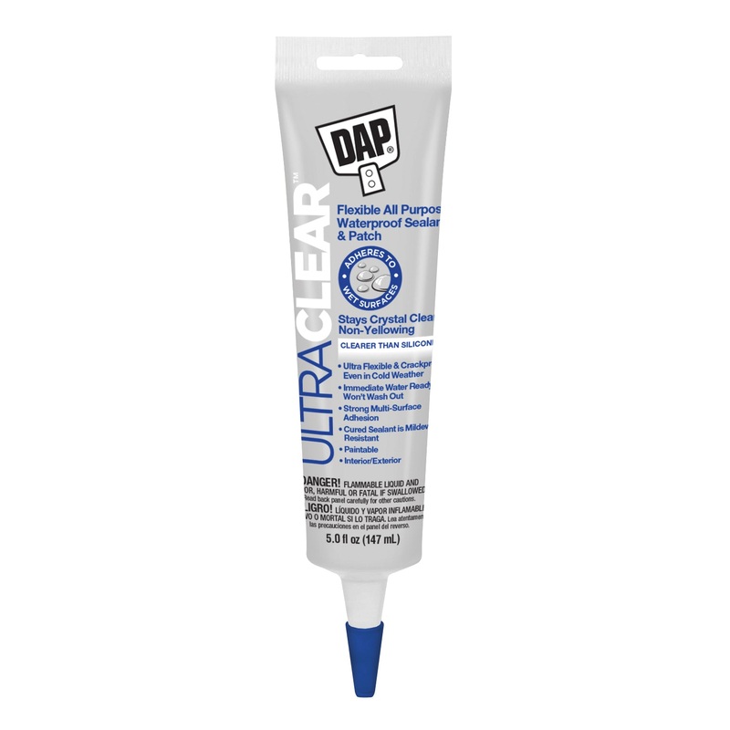 DAP 18388 Ultra Clear All Flexible Waterproof Sealant, Crystal Clear