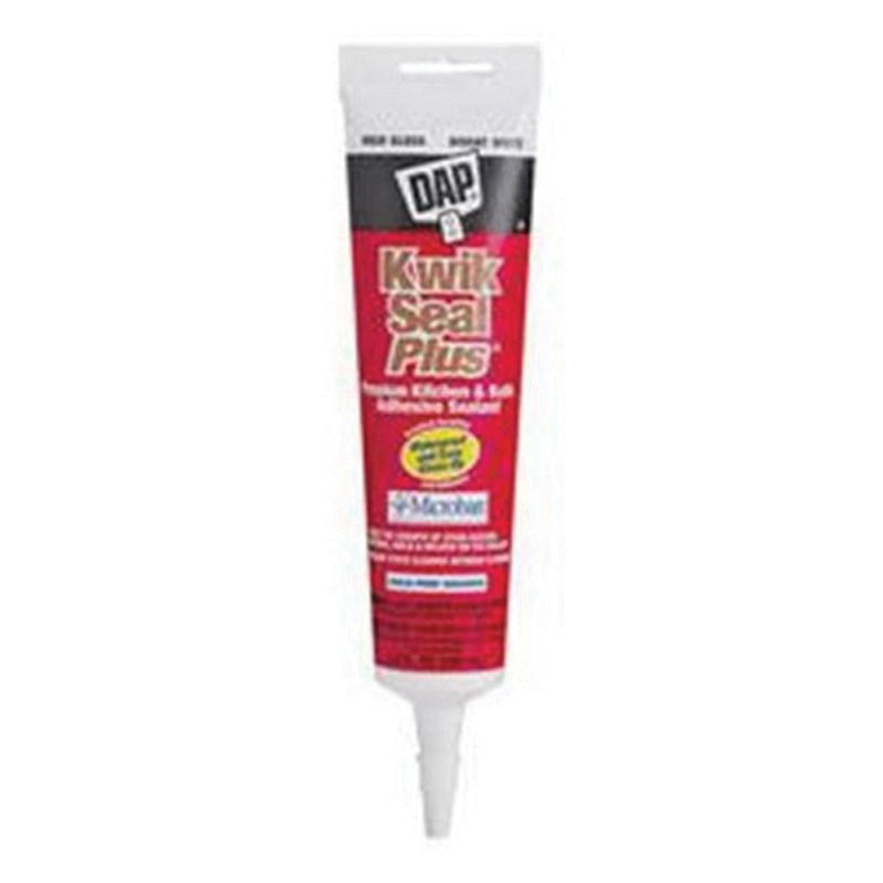 DAP 18526 Adhesive Sealant, Paste, White, Very Slight Ammonia, 5.5 oz