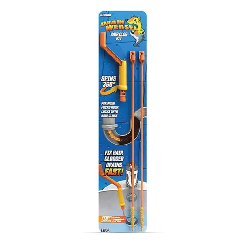 Drain Weasel DWPSK2B Hair Clog Tool Starter Kit