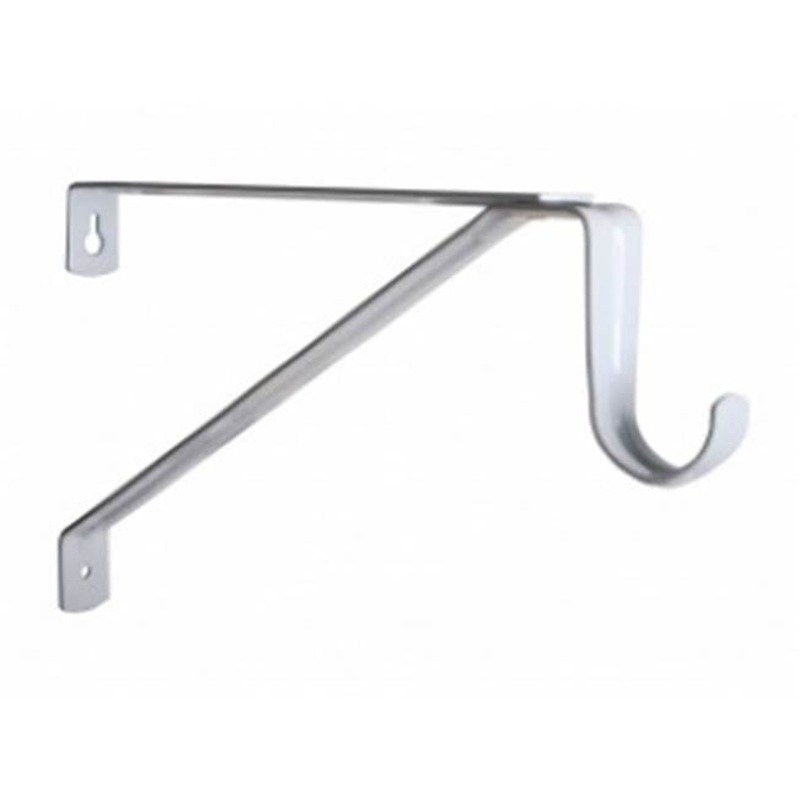 KV 1194 Series 1194 WH Closet Rod and Shelf Bracket, 1 in W, 8 in H, 13 ga Gauge, Cold Rolled Steel, Bright White
