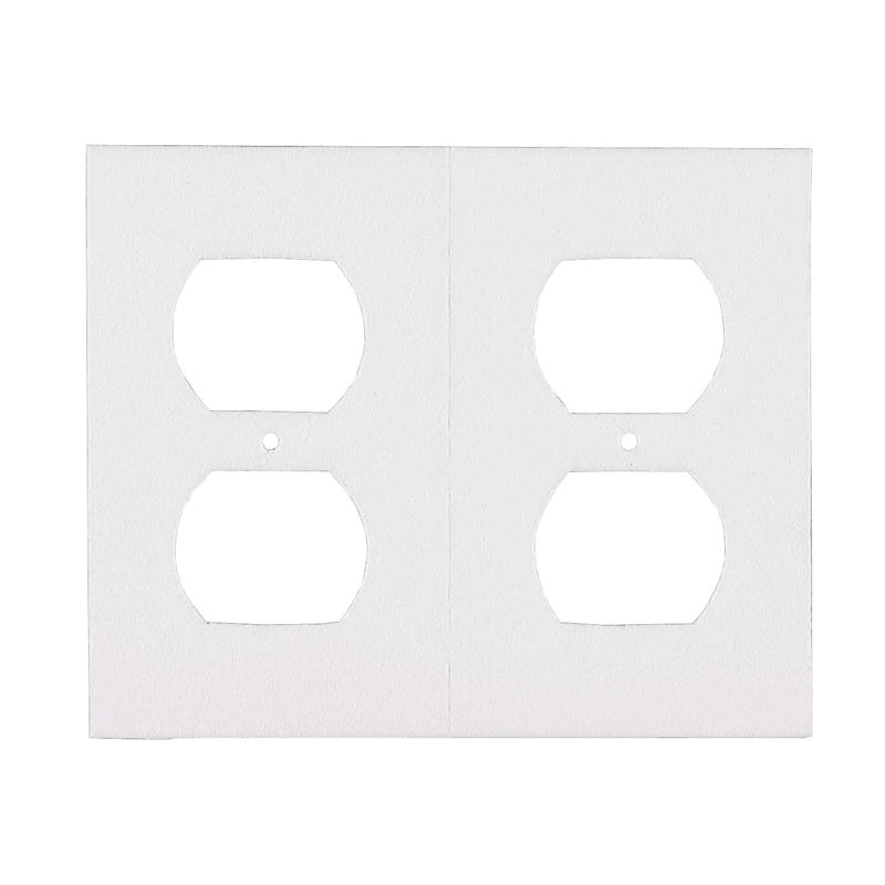 m-d 87916 Outlet Plate Sealer, 7 in L, 5-3/4 in W, 1/2 in Thick, Foam, White