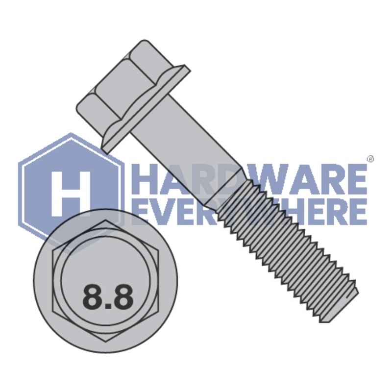 M8 x 20 METRIC FLANGE BOLTS / Grade 8.8 / Plain