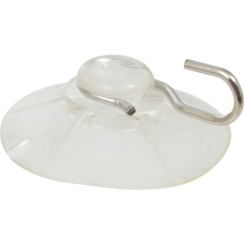 OOK 534902 Medium Suction Cup Hook, Plastic/Steel, Clear, 1 lb Safe Load