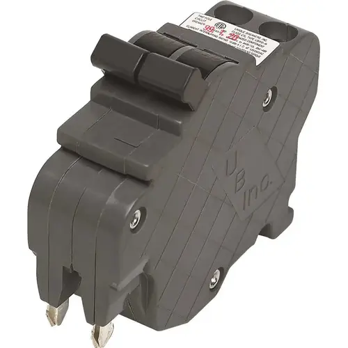 Connecticut Electric UBIF0220N New UBIF Thin 20 Amp 1 in. 2-Pole Federal Pacific Stab-Loc Type NC Replacement Circuit Breaker Black