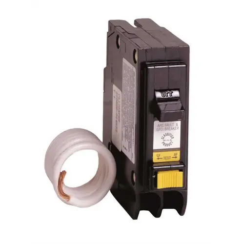 Eaton CL120GF 20 Amp 1 in. Single-Pole Ground Fault Type CL Circuit Breaker Black