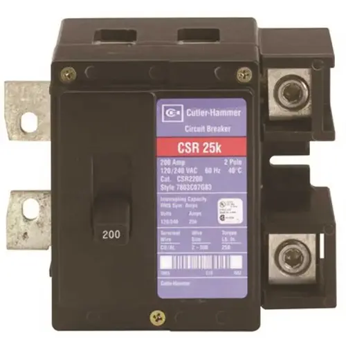 Eaton CSR2125N CSR 125 Amp 2-Pole 25 kAIC Main Circuit Breaker