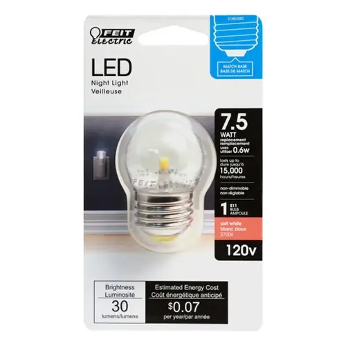 Feit Electric BP71/2S/827/LED LED Bulb S11 E26 (Medium) Soft White 7.5 Watt Equivalence Clear