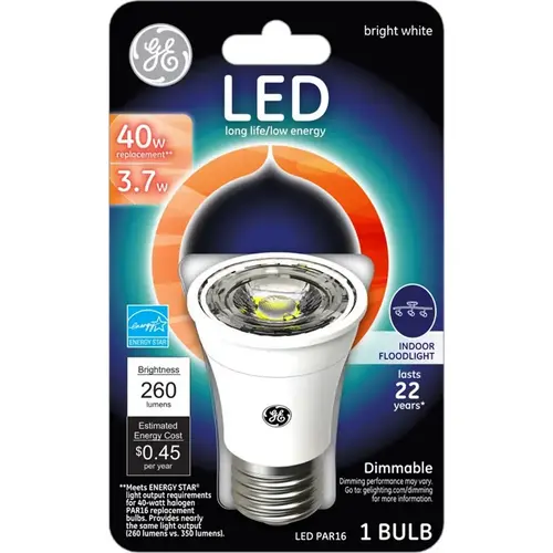 GE 26383 LED Bulb PAR16 E26 (Medium) Warm White 40 W Clear