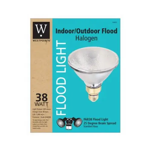 GE Lighting 63201 Halogen Flood Light Bulb, Indoor/Outdoor, 38-Watts,