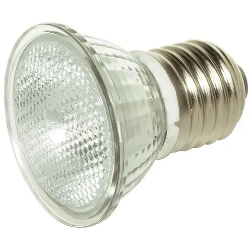 Satco S4623 Halogen Flood Light Bulb (Short Neck) with Lens 20-Watt MR16 E26 Clear