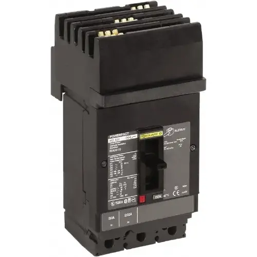 Square D HDA36015 15 Amp, 600 VAC, 3 Pole, Plug In Molded Case Circuit Breaker