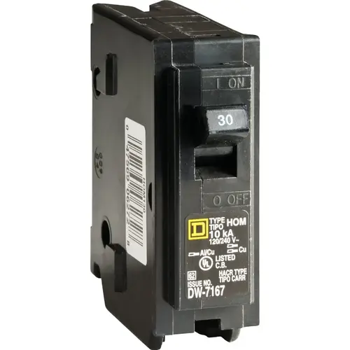 Square D HOM130C Homeline 30A Single-Pole Standard Trip Circuit Breaker