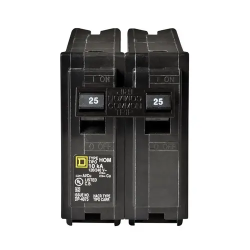 Square D HOM225CP Homeline 25A Double-Pole Standard Trip Circuit Breaker