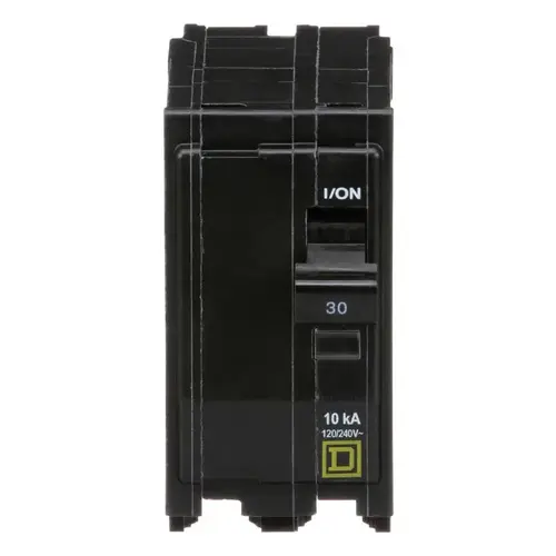 Square D QO230CP QO Circuit Breaker, In-Line, 30 A, 2 -Pole, 120/240 VAC, 48 VDC, Plug Mounting, Almond