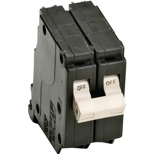 Eaton CH260 Circuit Breaker, Mini, Type CH, 60 A, 2 -Pole, 120/240 V, Instantaneous Trip, Plug Mounting Black