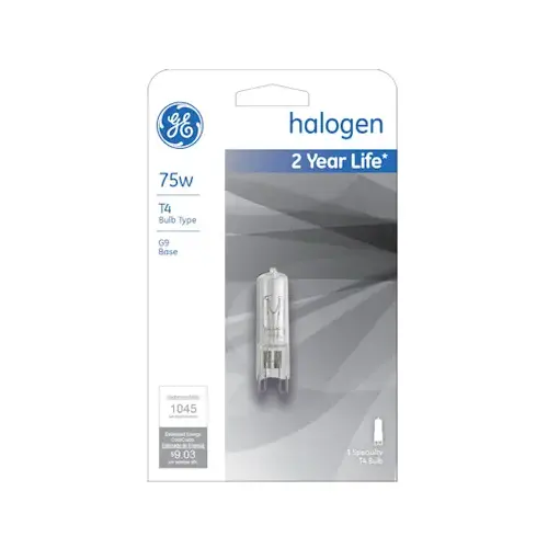 GE 16759 Halogen Bulb Edison 75 W T4 Specialty 1,100 lm White Frosted