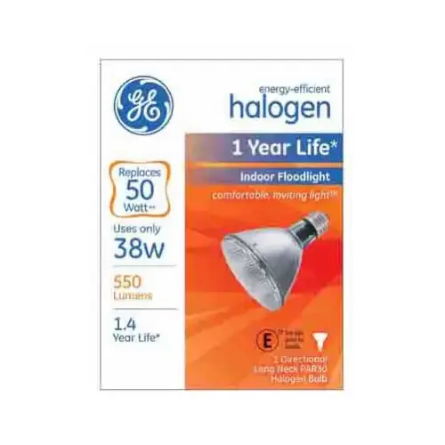GE 69168 Halogen Bulb 38 W PAR30 Floodlight 550 lm White Frosted