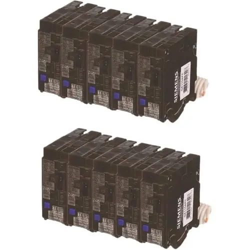 Siemens BUNQAAFC1510 15 Amp Single Pole Combination AFCI Circuit Breakers - pack of 10