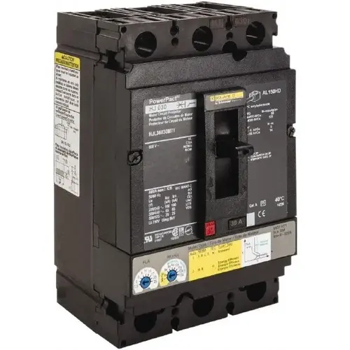 Square D HJL36030M71 30 Amp, 600 V, 3 Pole, Panel Mount Circuit Breaker