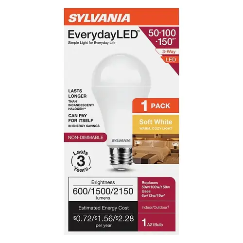 Sylvania 42052 Sylvania 3-Way Light Bulb, Soft White