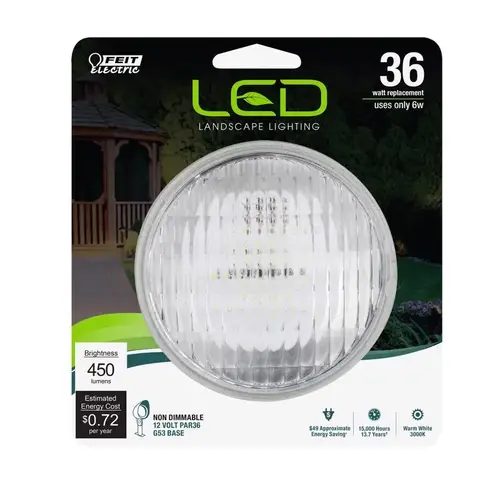 Feit Electric BPLVPAR3636/LED LED Floodlight Bulb PAR36 G23 Warm White 36 Watt Equivalence Clear
