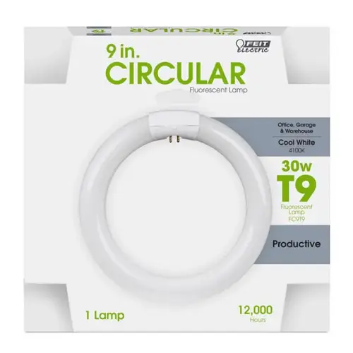 Feit Electric FC30/CW-XCP6 Fluorescent Bulb, 30 W, Circular Lamp, 4-Pin G10Q Lamp Base, 1550 Lumens Lumens, 4100 K Color Temp - pack of 6