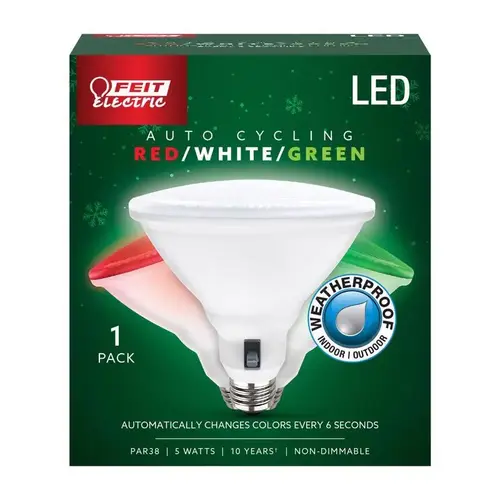 Feit Electric PAR38/RGW/CA. LED Bulb PAR 38 E26 (Medium) Color Changing 6 W Clear
