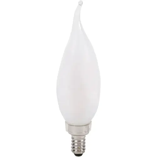 Sylvania 40782 Natural LED Bulb, Decorative, B10 Bent Tip Lamp, 60 W Equivalent, E12 Lamp Base, Dimmable, Frosted - pack of 2