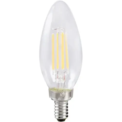 Sylvania 40796 Natural LED Bulb, Decorative, B10 Blunt Tip Lamp, 60 W Equivalent, E12 Lamp Base, Dimmable, Clear - pack of 2