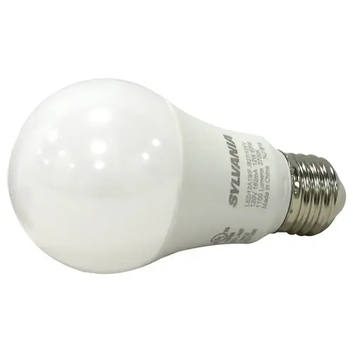 Sylvania 78097 LED Bulb, General Purpose, A19 Lamp, 75 W Equivalent, E26 Lamp Base, Frosted, Warm White Light - pack of 4