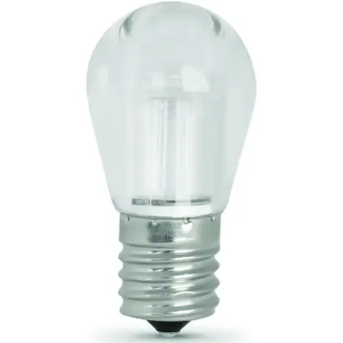 Feit Electric BP40S11N/SU/LED LED Bulb, Decorative, S11 Lamp, 40 W Equivalent, E17 Lamp Base, Dimmable, Warm White Light Clear