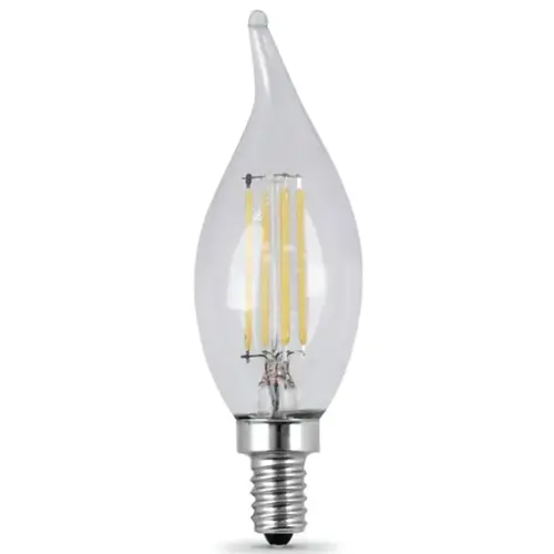 Feit Electric BPCFC25/927/LED/2 LED Bulb Lamp, Flame Tip, Flame Tip Lamp, 25 W Equivalent, E12 Candelabra Lamp Base - pack of 2