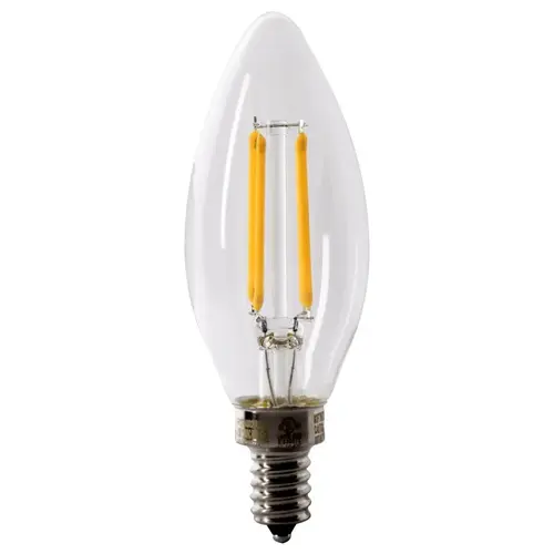Feit Electric BPCTC60950CAFIL/2-XCP6 BPCTC60/950CA/FIL/2 LED Bulb, Decorative, E12 Lamp Base, Dimmable, Daylight White Light, 5000 K Color Temp - pack of 12