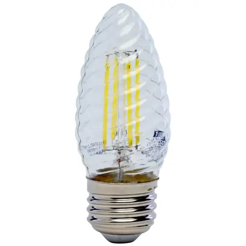 Feit Electric BPF1560850FILED-XCP6 LED Bulb, Decorative, F15 Lamp, 60 W Equivalent, E26 Lamp Base, Dimmable, Clear - pack of 6