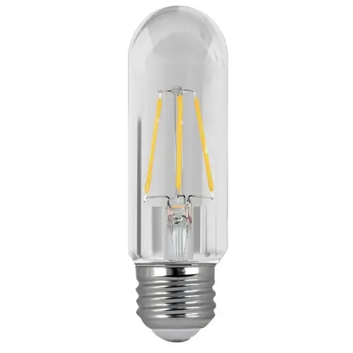 Feit Electric BPT1040/927CA LED Bulb, Linear, T10 Lamp, 40 W Equivalent, E26 Lamp Base, Dimmable, Clear