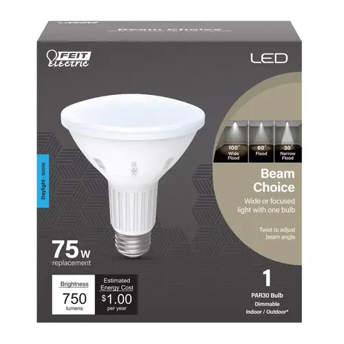 Feit Electric PAR30L/ADJ950CA LED Bulb, Flood/Spotlight, PAR30L Lamp, 75 W Equivalent, E26 Lamp Base, Dimmable Frosted